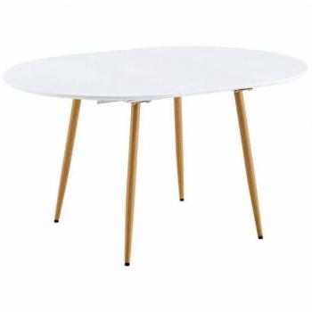 Mesa MiroyArtic Extensible 100/140 cm en Blanco y Roble