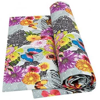 Housse Universelle Fleurs et Papillons 270x280 cm
