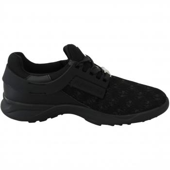 Plein Sport, Sneakers, female, Black, Size: 6 US Black Polyester Runner Beth Sport Sneakers