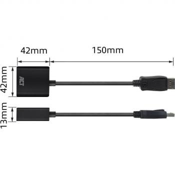 ACT AC7515 Videokabel-Adapter 0,15 m DisplayPort VGA (D-Sub) Schwarz (0.15 m, VGA, DisplayPort), Video Kabel