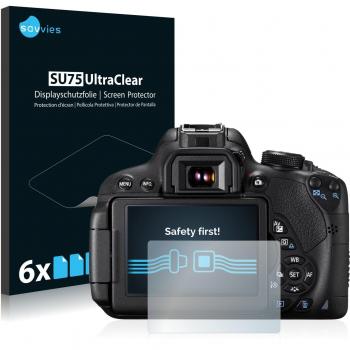 Savvies Transparent Protection Film for Canon EOS 700D Display (Pack of 6)
