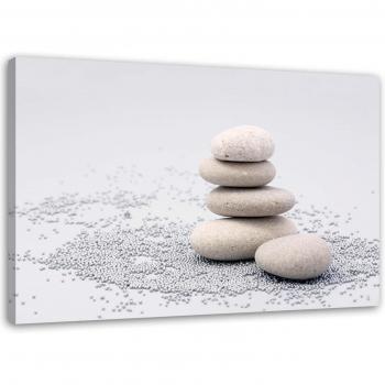 Beige Zen-Steine Leinwanddruck, 60x40