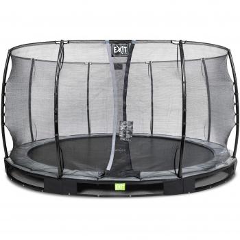 EXIT Elegant Ground 427 (Rund, 14 ft) mit Sicherheitsnetz Economy – Schwarz