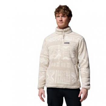 Rugged Ridge High-Pile Half Zip Fleece – Beige/White (M)