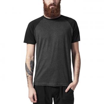 Urban Classics Raglan Contrast Tee T-Shirt charcoal/schwarz
