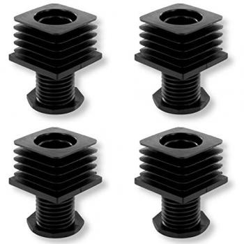 Pieds de meubles carrés ajustables 20mm en noir