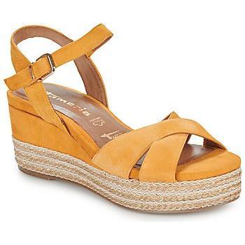 Chaussure estivale à talon brillant, couleur jaune – 36