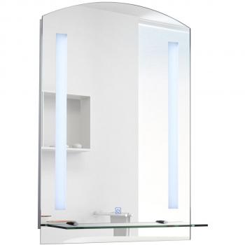 HOMCOM Badspiegel mit Ablage LED Lichtspiegel 50 x 15,5 x 70 cm