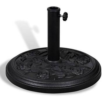 VidaXL Base de Sombrilla Acero Resina 50cm 8,5kg Negra Circular