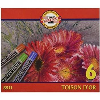 KOH-I-NOOR TOISON D'OR 8511 School Dry Chalks (6 Pack)