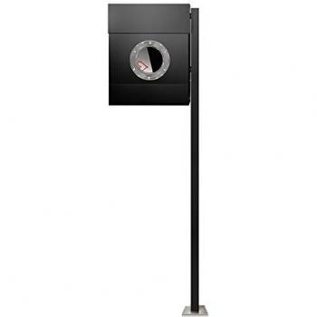 Radius Standbriefkasten Letterman II schwarz mit Zeitungsfach
