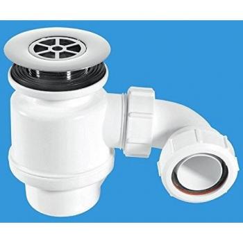 85mm Chrome Flange Shower Trap with 50mm Water Seal