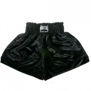 Short de boxe Metal Boxe Thaï Noir