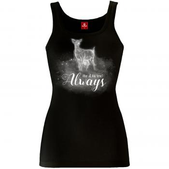HARRY POTTER Always Mujer Top Negro L 100% algodón Regular