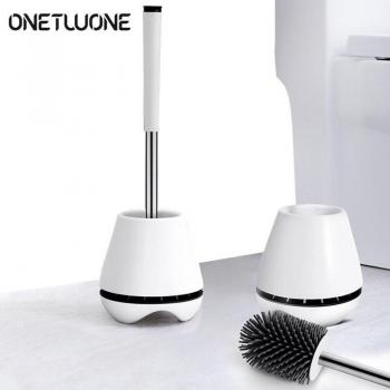 Brosse de toilette en silicone TPR avec support mural