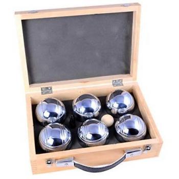 Coffret Jeu de Boules 74 mm – Design Bois Élégant