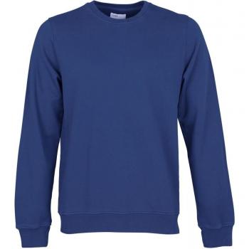 Sweatshirt en coton biologique col rond bleu royal Colorful Standard