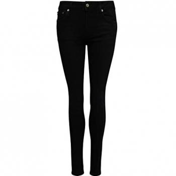 Superdry Jeans de Mujer Talle Medio Color Negro Sostenible