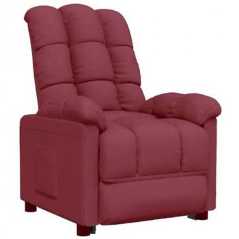 Poltrona in Tono Rosso Vino con Reclinazione Vidaxl