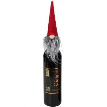 Adornos navideños de lana para botellas
