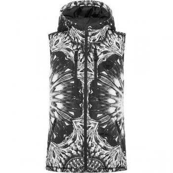Chaleco Estilo Floral Negro y Blanco