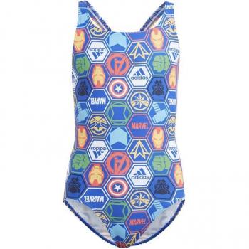 Bañador Infantil Adidas x Marvel Avengers Azul Real y Rojo Brillante