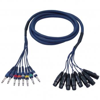 DAP Studiosnake 8‑Wege XLR zu Mono-Jack-Adapter 3 m