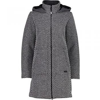 Women's 2XS Smoke‑Melange Hooded Coat, CMP Fix Hood 31M3156