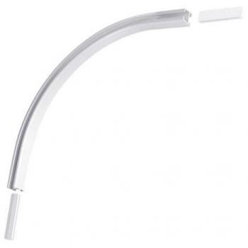 Codo con empalme para riel aluminio p-950 blanco