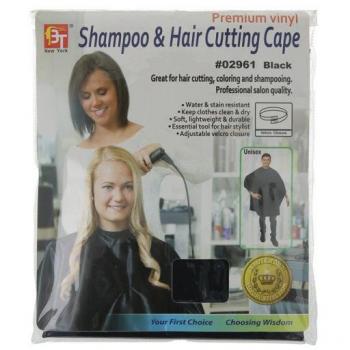 Capa de Corte de Pelo Vinilo Negro