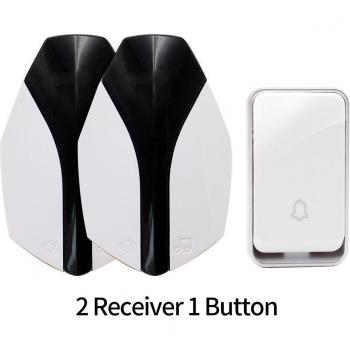 Enchufe europeo, timbre inalámbrico de bienvenida para hogar inteligente, ahorro de energía, sin batería, 1/2 botones, receptor MK36