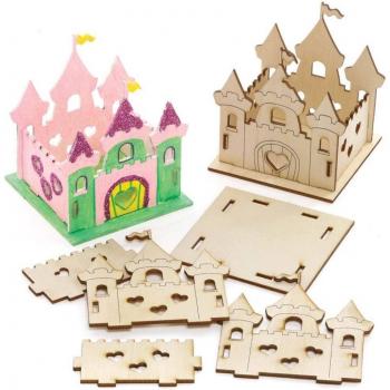 Magical Castle Wooden Tealight Holder Kits (Pack of 3)