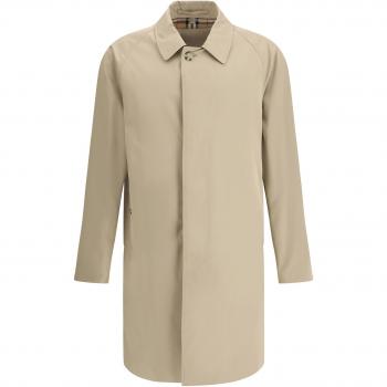 Beige 2XL Cotton Trench Coat with Motif Lining – Burberry Men’s Trendy Coat