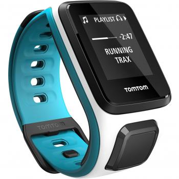 TomTom Runner 2 Mini GPS Watch – White & Scuba Blue, Heart Rate & Music