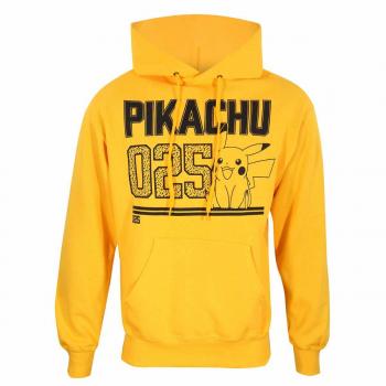 Hoodie Unisex Pikachu Line Art XL Amarillo