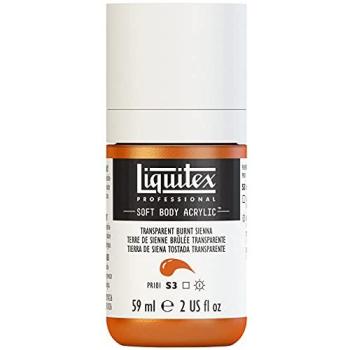 Soft Body Acrylic Paint, Liquitex Pro, Burnt Sienna, 2 oz Bottle