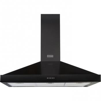 A+ Rated Sterling 110PYR 110cm Black Chimney Hood