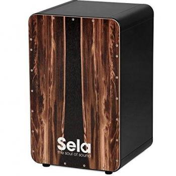 Cajon Sela SE 089 CaSela Noir Noisette avec surface de jeu Hard Splash