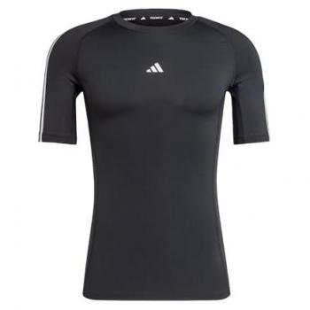 T-shirt adidas TECHFIT Compression manica corta nera XL