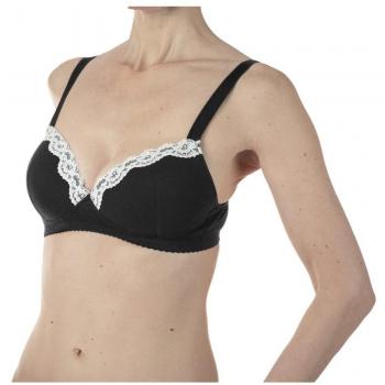 Reggiseno gravidanza imbottito in cotone nero 5C