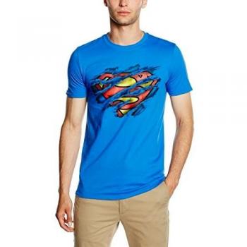 Superman Royalblau T-Shirt – Herren, DC Comics, L