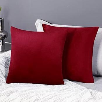 Deconovo Invisible Zipper Velvet Cushion Protector