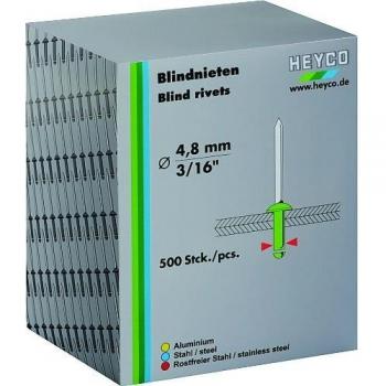 Heyco Blindnieten 4,0 mm, Karton
