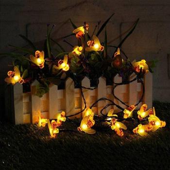 Outdoor Solar Powered Bee String Lights
