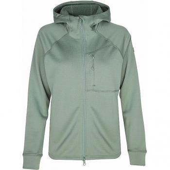 FJÄLLRÄVEN Abisko Grid Fleece Hoodie hellgrün Damen Größe S