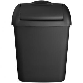 Afvalbak Kunststof Mat Zwart 8 liter