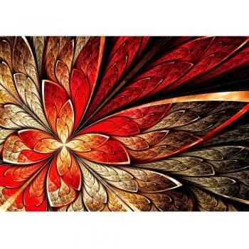 YELLOW AND RED Vliestapete – Wandbild mit abstraktem 3D‑Hintergrund
