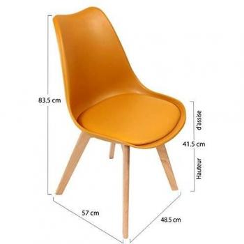Chaise Jaune Scandinave Rembourrée