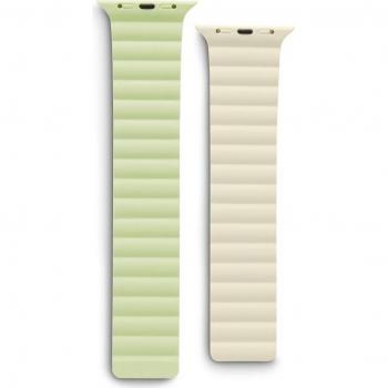 Hama Fantastic Feel Magnetarmband für Apple Watch 38/40/41mm, Grün/Beige