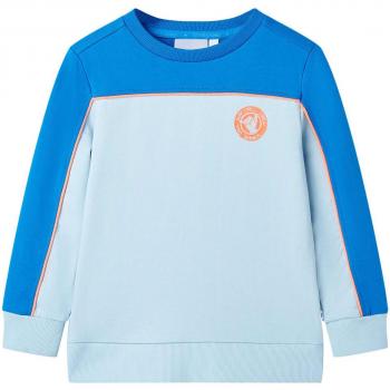 Kinder-Sweatshirt Knallblau und Hellblau 128